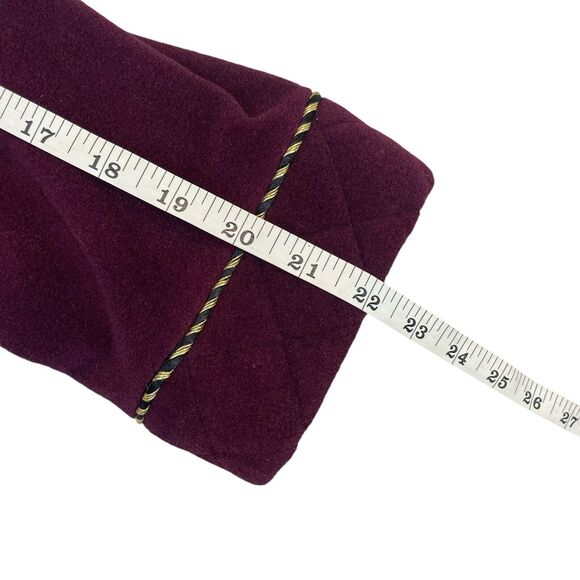 VTG Vanity Fair Maroon House Coat Robe Full Zip Size Medium Plush Elegant USA - Picture 15 of 16